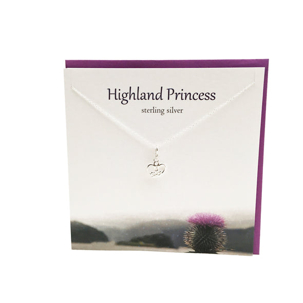 Highland Princess Crown silver pendant The Silver Studio Scotland