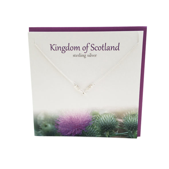 Kingdom of Scotland silver thistle necklace | The Silver Studio Scotland