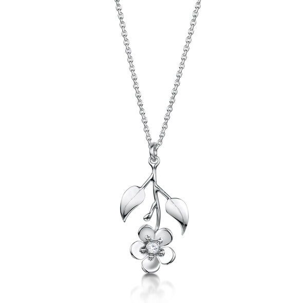 Forget Me Not silver pendant medium| Glenna Jewellery Scotland