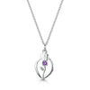 Scottish Thistle Amethyst Crystal silver pendant | Glenna Jewellery 