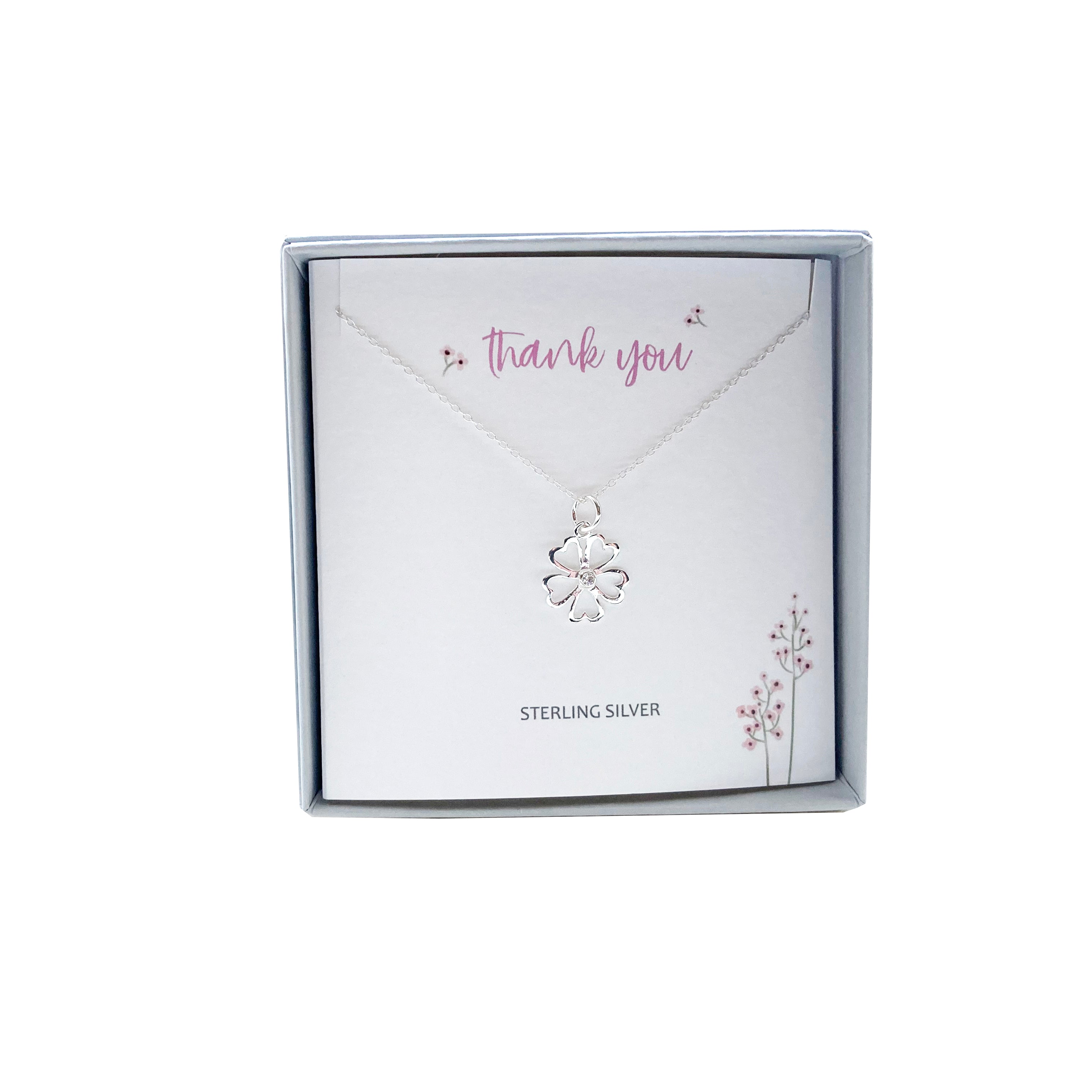 Silver Studio Wishes - Thank You pendant