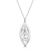 Scottish Woodland Garden silver long pendant | Glenna Jewellery Scotland